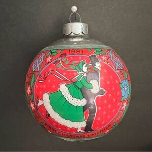 1981 First Christmas Together Ball Hallmark Ornament Couple Ice Skates